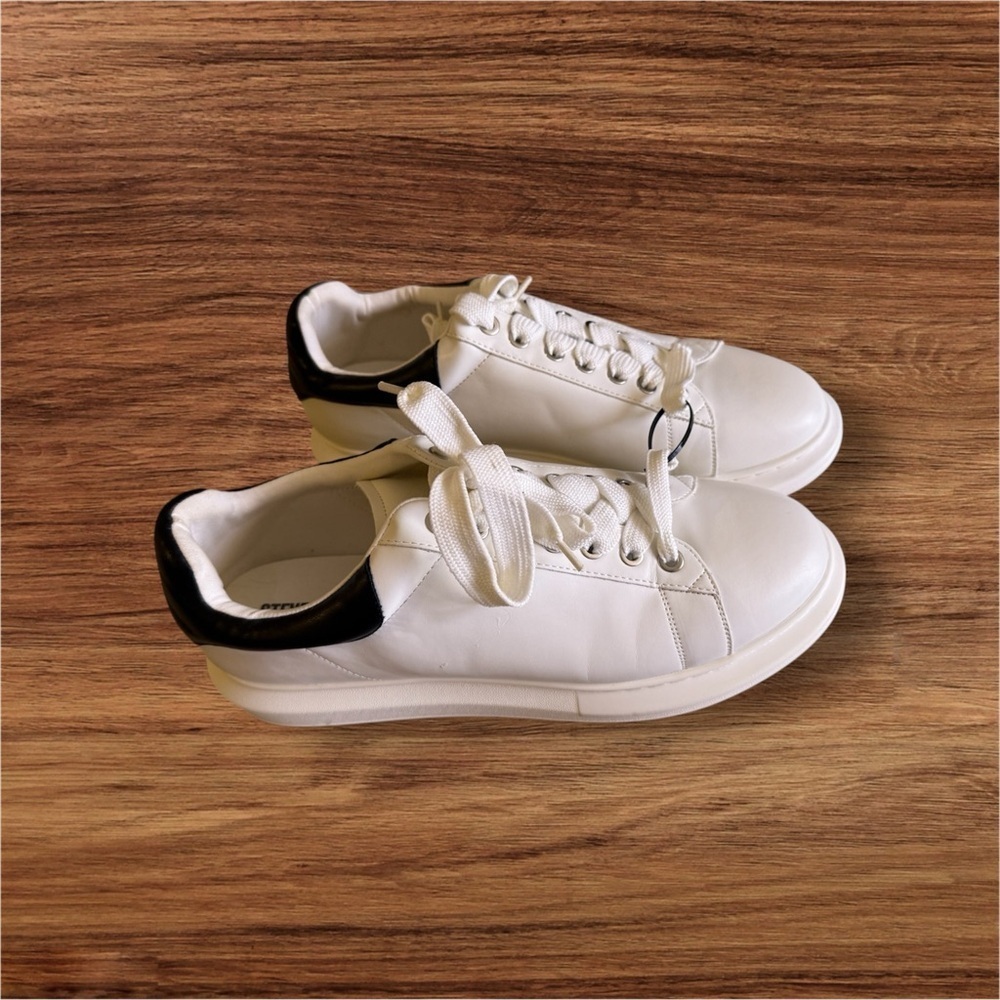 STEVE MADDEN FROSTED WHITE   And Black  SNEAKERS  MEN'S US Size 14 M - Picture 2 of 16